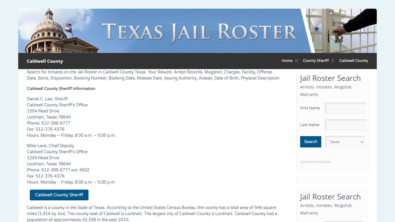 Caldwell County | Jail Roster Search